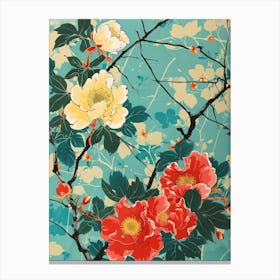 Hokusai Great Japan Botanical Japanese 15 Canvas Print