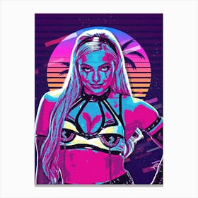 Liv Morgan 80s Retro Canvas Print