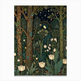 William Morris Night In The Woods 25 Canvas Print