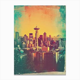 Seattle Polaroid Inspired 2 Canvas Print