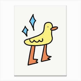 Duck Cute Illustration Canvas Print