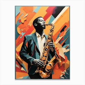 Default Abstract Poster Art For A Jazz Music Performance With 1 (1) Canvas Print