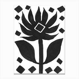 Monochrome Flower 1 of 2 Canvas Print