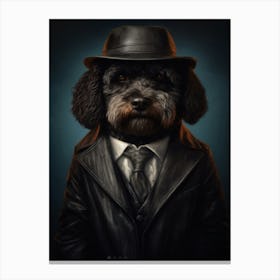 Gangster Dog Portuguese Water Dog 2 Canvas Print