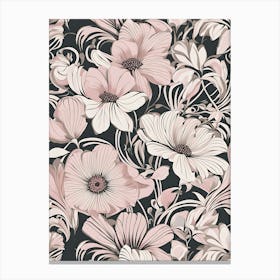 Floral Design In Pink Canvas Print