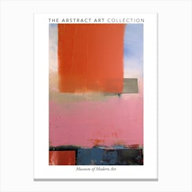 Orange And Red Abstract Painting 3 Exhibition Poster Canvas Print