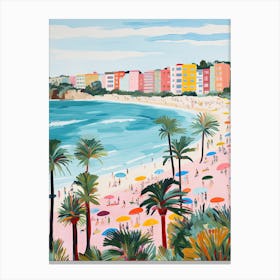 Bondi Beach, Sydney, Australia, Matisse And Rousseau Style 5 Canvas Print