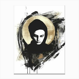 Woman In Black And Gold 3 Canvas Print