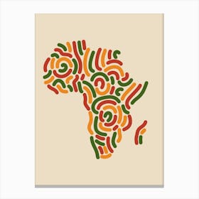 Africa Map minimalism art Canvas Print