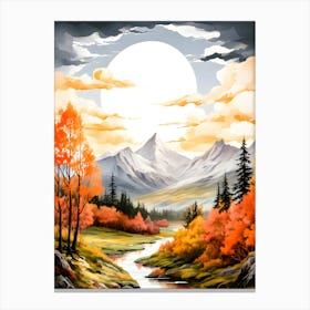 Eternal Glow Solstice Harmony In Mountain Vista Canvas Print