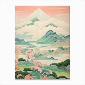 Mount Mitoku In Tottori, Japanese Landscape 4 Canvas Print