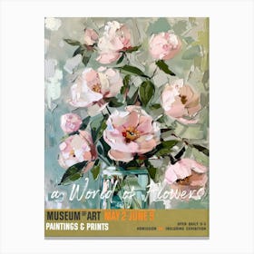 A World Of Flowers, Van Gogh Exhibition Peonies 1 Canvas Print