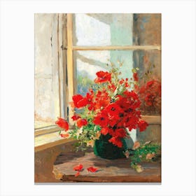 Poppies Vintage Still Life Painting Canvas Print