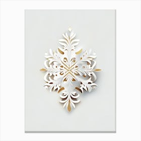 Delicate, Snowflakes, Marker Art 3 Canvas Print