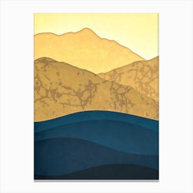 Golden Hills And Shadowed Forests 3 Canvas Print