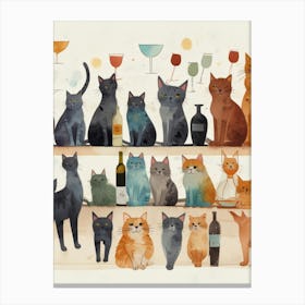 a group of cats Canvas Print