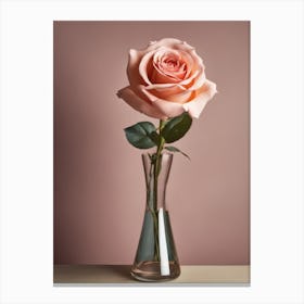 A Vase Of Pink Roses 10 Canvas Print