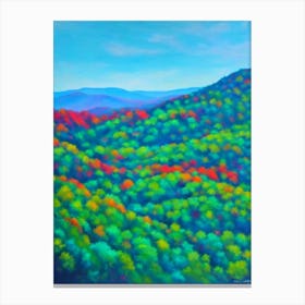 Great Smoky Mountains National Park United States Of America Blue Oil Painting 1  Canvas Print