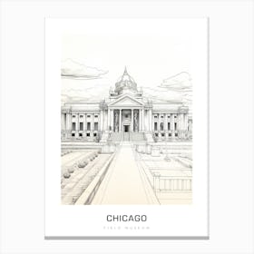 Field Museum, Chicago B&W Poster Canvas Print