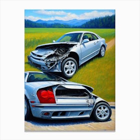 Car Accident Canvas Print