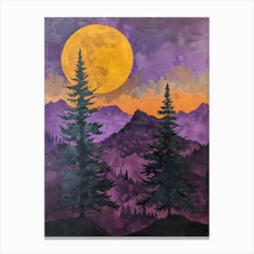 Full Moon Painting Canvas Print