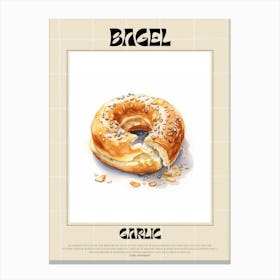 Garlic Bagel 1 Canvas Print