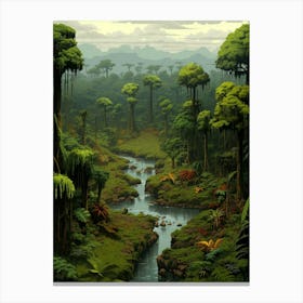 Congo Basin Pixel Art 2 Canvas Print