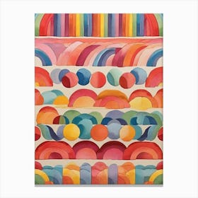 Half Moons Rainbow Art Print Canvas Print