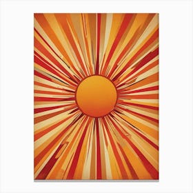 Retro Sunburst Art Print (2) Canvas Print