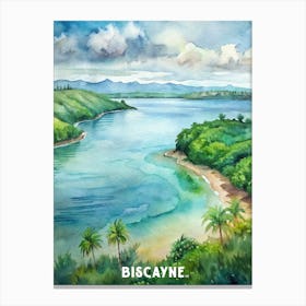 Biscayne National Park Watercolor Painting Canvas Print