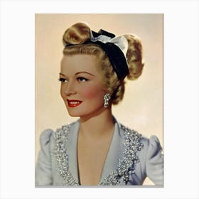 Claire Trevor Retro Collage Movies Canvas Print