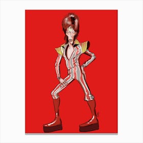 Bowie Caricature Canvas Print