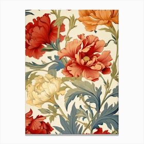 Wallpaper Floral Pattern Canvas Print