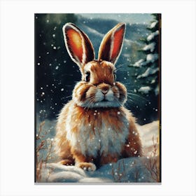 Snow Bunny Canvas Print