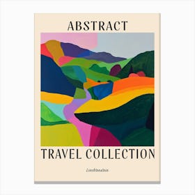 Abstract Travel Collection Poster Liechtenstein 3 Canvas Print