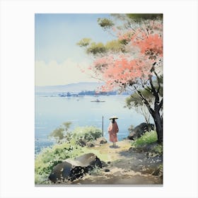 Kairakuen Japan Watercolour Painting 3  Canvas Print