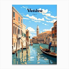 Venice Italy Canal Ride Travel Art Canvas Print