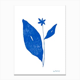 Blue Flower Variations 2 Canvas Print