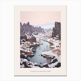 Dreamy Winter National Park Poster  Thingvellir National Park Iceland Canvas Print