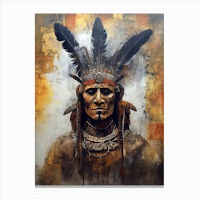 Whispers of Tradition: Timeless Tales in Native Art Canvas Print