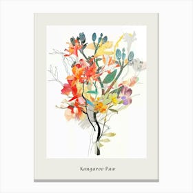 Kangaroo Paw Collage Flower Bouquet Poster Canvas Print