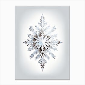 Crystal, Snowflakes, Marker Art 3 Canvas Print
