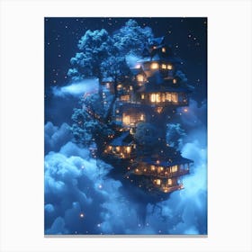 Tree House In The Sky Canvas Print