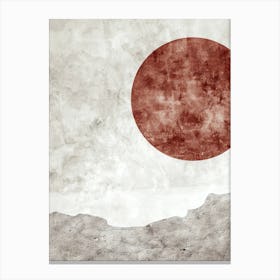 Japanese Sun, Minimalist, Bauhaus Canvas Print