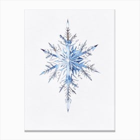 Crystal, Snowflakes, Pencil Illustration 1 Canvas Print