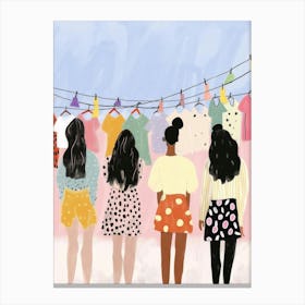 Illustration Of Women Canvas Print