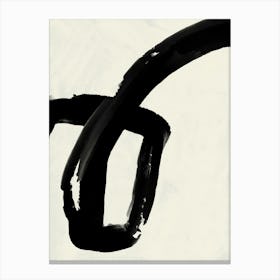 Black Strokes No 1 Canvas Print