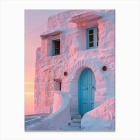 Mykonos At Sunset Canvas Print