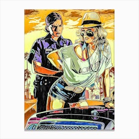 The Police With Girl Videogame Canvas Print