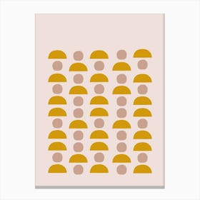 Yellow Blush Shapes Canvas Print